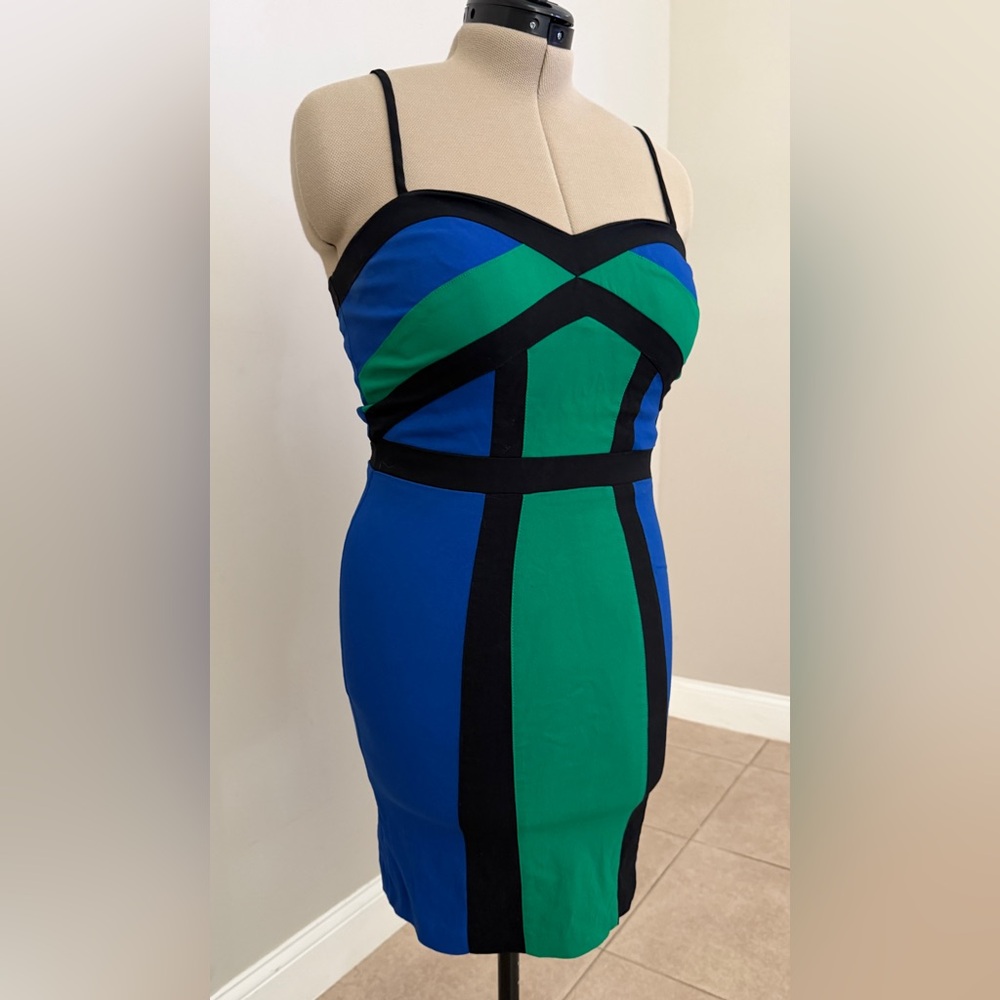XOXO colorblock bodycon bandage mini dress, Stretches